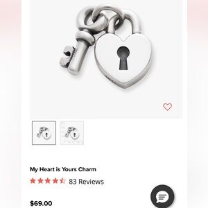 my heart is yours charm james avery